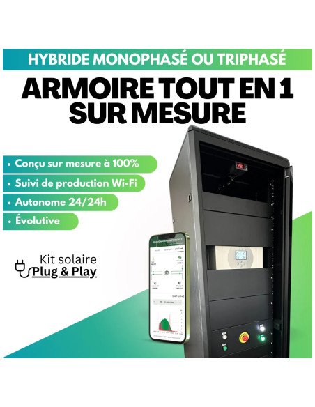 Armoire Sur Mesure Tout En 1 Hybride Personnalisable 3000W à 12.000W - Monophasé ou Triphasé - LIBERTY-ENERGY | Liberty-Energy.f