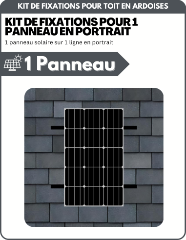 Kit de Fixation 1 panneau solaire pour toit en ardoises | Orientation : Portrait - ESDEC | Liberty-Energy.fr