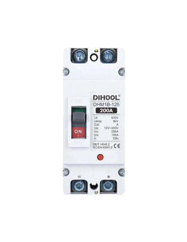 Disjoncteur Bipolaire DC pour protection batteries 200A - LIBERTY-ENERGY | Liberty-Energy.fr